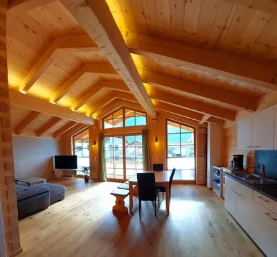 TV/Unterhaltungsangebot in der Unterkunft Ferienwohnung im Blockhausstil