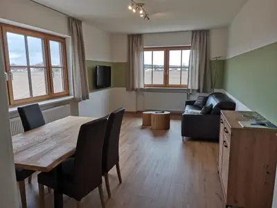 Ein Sitzbereich in der Unterkunft Ferienwohnung am Naglerhof