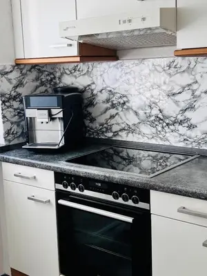 Küche/Küchenzeile in der Unterkunft Charmante Wohnung mit Terrasse , ruhig und zentral
