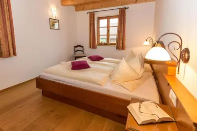 Ein Bett oder Betten in einem Zimmer der Unterkunft Schauerhof