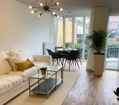 Grundriss der Unterkunft Stylish Business Apartment with sunny balcony, private garage, Free WLAN!