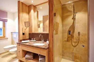 Ein Badezimmer in der Unterkunft Suite Kastanie - Chalet Bergerhöh
