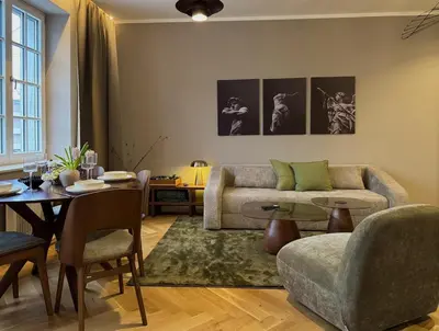 Ein Sitzbereich in der Unterkunft Designer-Apartment - Top-Lage - Fuggerei