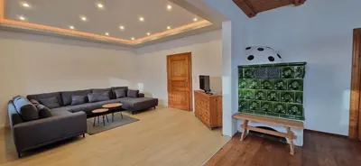 Ein Sitzbereich in der Unterkunft Weidenhof Waldherr