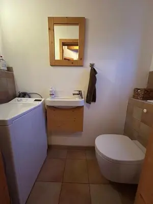 Ein Badezimmer in der Unterkunft Feriendorf Via Claudia Haus Heimatliebe