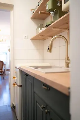 Küche/Küchenzeile in der Unterkunft Retro City Apartment mitten in der Altstadt