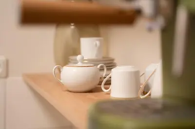 Kaffee-/Teezubehör in der Unterkunft Retro City Apartment mitten in der Altstadt