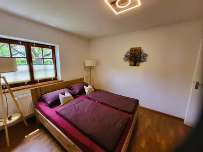 Ein Sitzbereich in der Unterkunft Ferienwohnungen Hörterer | Chiemgau Karte