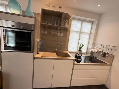 Küche/Küchenzeile in der Unterkunft Ferienwohnung Marienplatz