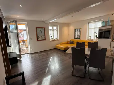 Küche/Küchenzeile in der Unterkunft Ferienwohnung Marienplatz
