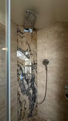 Ein Badezimmer in der Unterkunft Ferienwohnung Haus Bader