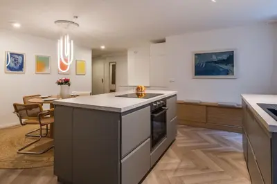 Küche/Küchenzeile in der Unterkunft Modernes Design-Apartment in Augsburger Altstadt