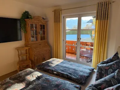 Ein Bett oder Betten in einem Zimmer der Unterkunft Apartment Sonnenhang