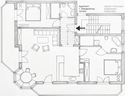 Grundriss der Unterkunft Apartment Sonnenhang