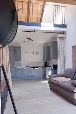 Küche/Küchenzeile in der Unterkunft Ferienwohnung am alten Kino
