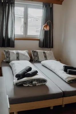 Ein Bett oder Betten in einem Zimmer der Unterkunft Franzl's Bergnest