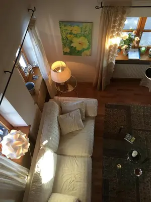 Ein Sitzbereich in der Unterkunft Haus Alpenrose, Ferienwohnungen Müller4