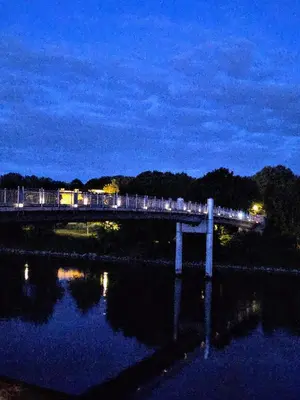 Blick auf einen Fluss in der Nähe der Ferienwohnung
