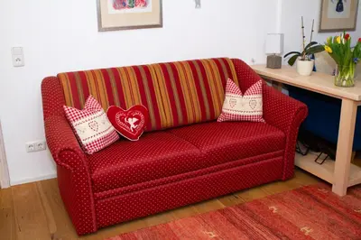 Ein Sitzbereich in der Unterkunft Ferienwohnung Aurora