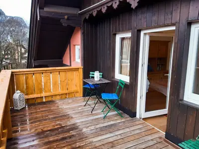 Ein Balkon oder eine Terrasse in der Unterkunft Ferienwohnung Aurora