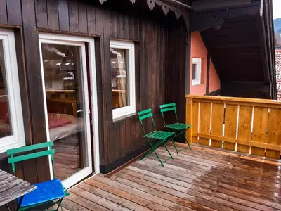 Ein Balkon oder eine Terrasse in der Unterkunft Ferienwohnung Aurora