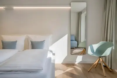 Ein Bett oder Betten in einem Zimmer der Unterkunft Neueröffnung Haus zum Wald