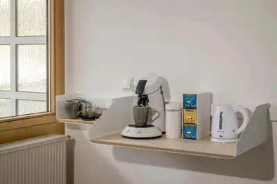 Kaffee-/Teezubehör in der Unterkunft Neueröffnung Haus zum Wald