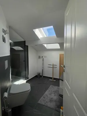 Ein Badezimmer in der Unterkunft Charmantes Dorf-Apartment