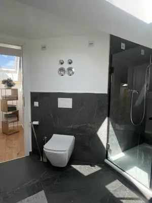 Ein Badezimmer in der Unterkunft Charmantes Dorf-Apartment