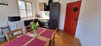 Küche/Küchenzeile in der Unterkunft Schweizer's Ferienwohnung