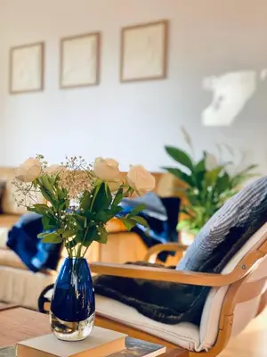 Ein Sitzbereich in der Unterkunft Sunny 100 sqm family apartment with alpine views