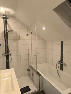 Ein Badezimmer in der Unterkunft Gemütliche Wohnung mit zwei Schlafzimmern
