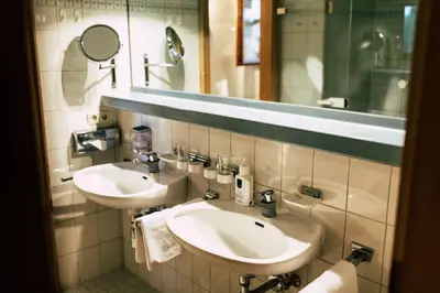 Ein Badezimmer in der Unterkunft Aparthotel Terrassenhof