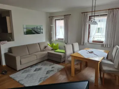 Ein Sitzbereich in der Unterkunft Ruhlander-Hof