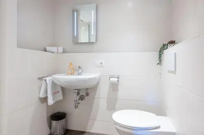 Ein Badezimmer in der Unterkunft ChiemseeBlick