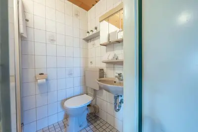 Ein Badezimmer in der Unterkunft ChiemseeBlick