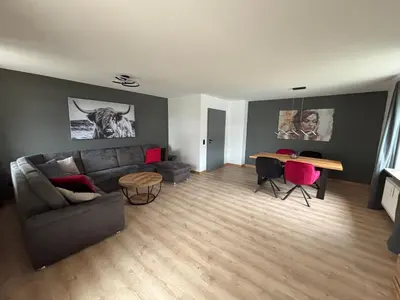 Ein Sitzbereich in der Unterkunft SeeZeit 85qm EG Barrierefrei