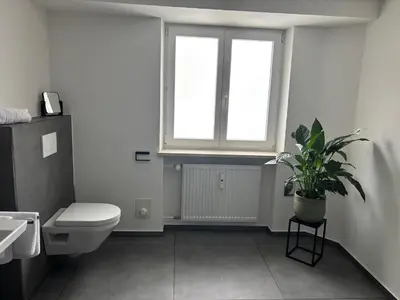 Ein Badezimmer in der Unterkunft SeeZeit 85qm EG Barrierefrei