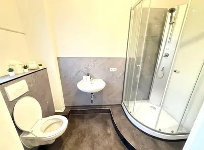 Ein Badezimmer in der Unterkunft Business Apartments 2 in Augsburg Lechhausen