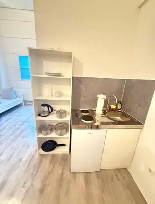 Küche/Küchenzeile in der Unterkunft Business Apartments 2 in Augsburg Lechhausen