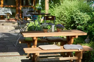 Ein Garten an der Unterkunft Gasthaus Alter Wirt