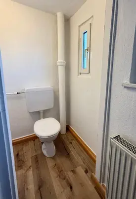 Ein Badezimmer in der Unterkunft Wohnung für Monteure und Geschäftsreisende - Jakobervorstadt