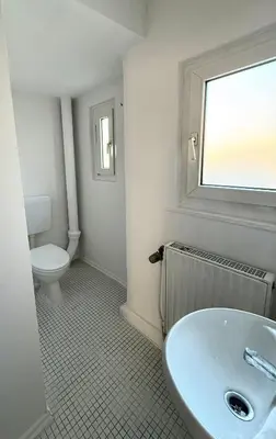 Ein Badezimmer in der Unterkunft Wohnung für Monteure und Geschäftsreisende - Jakobervorstadt