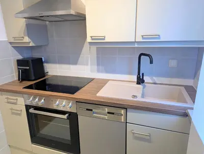Küche/Küchenzeile in der Unterkunft Sauna Apartment Adelina Bad Wörishofen