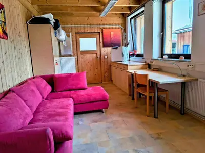 Ein Sitzbereich in der Unterkunft Der Staudenhof