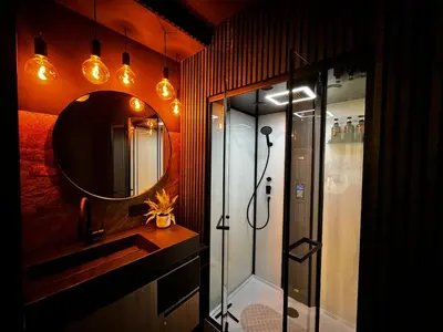 Ein Badezimmer in der Unterkunft First-floor apartment without steps