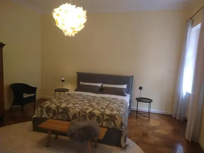 Ein Bett oder Betten in einem Zimmer der Unterkunft Fürstlich Wohnen im Herrenhaus