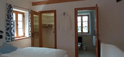 Ein Bett oder Betten in einem Zimmer der Unterkunft Wohnen beim Keramiker