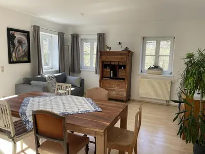 Ein Sitzbereich in der Unterkunft Maisonette Giggi