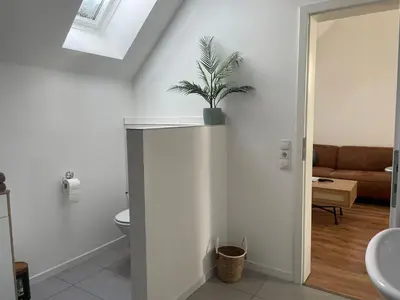 Ein Sitzbereich in der Unterkunft Appartement Morgensonne